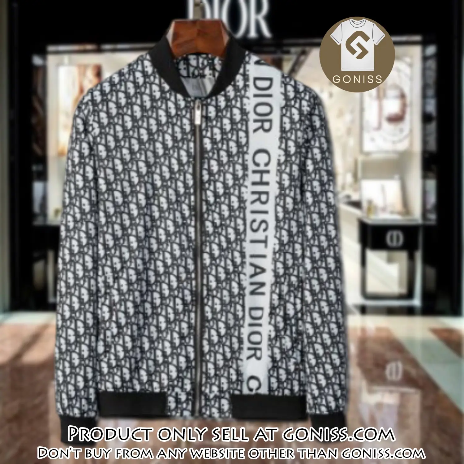 Dior luxury brand varsity zipper jacket vst1074 gn1147663